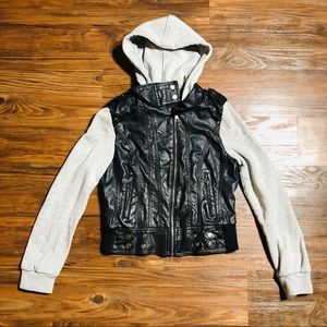 Grunge Leather & Heather Grey Jacket